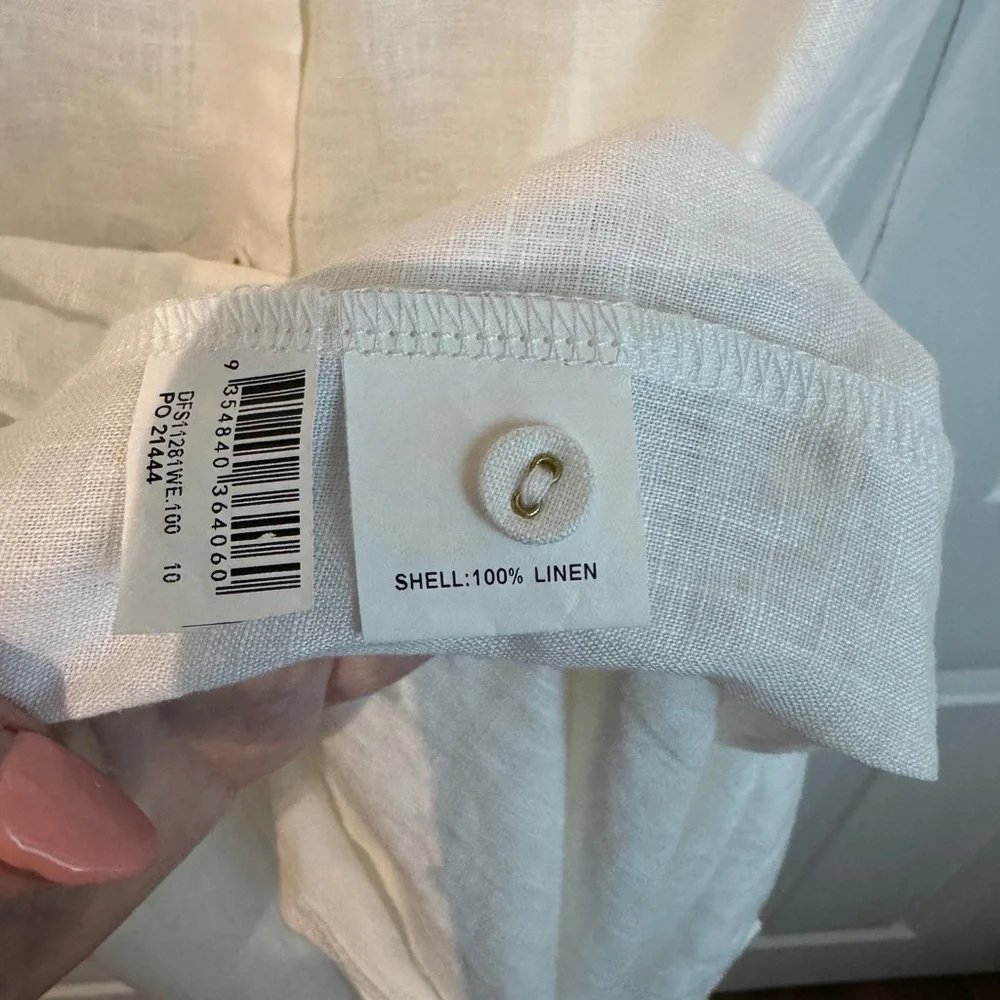 DISSH Frankie White Button-Up Maxi Dress 100% Linen - Picture 5 of 6
